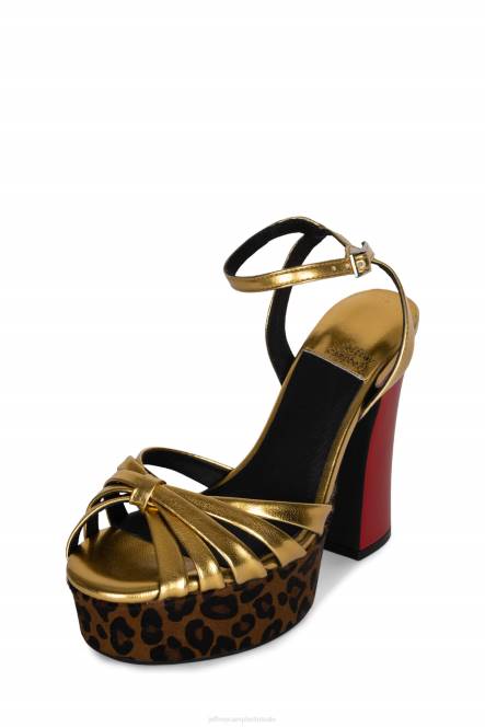 Jeffrey Campbell rocken-uit NDHB1051 platform sandaal gouden jachtluipaard multi vrouwen