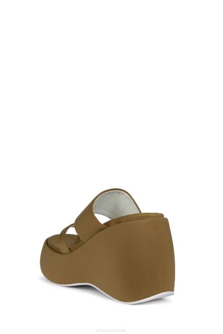 Jeffrey Campbell sfeer-2 NDHB1145 platform sandaal stoffig bruin neopreen vrouwen