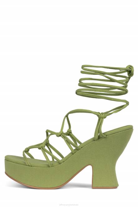 Jeffrey Campbell shindia NDHB1118 platform sandaal groene denim vrouwen