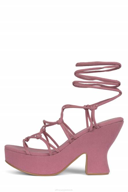 Jeffrey Campbell shindia NDHB1119 platform sandaal roze denim vrouwen