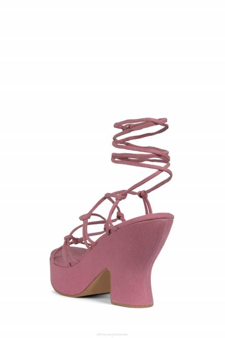 Jeffrey Campbell shindia NDHB1119 platform sandaal roze denim vrouwen