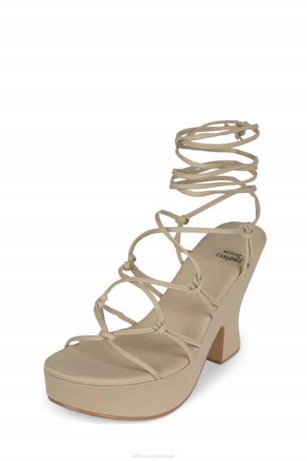 Jeffrey Campbell shindia NDHB1120 platform sandaal beige spijkerstof vrouwen