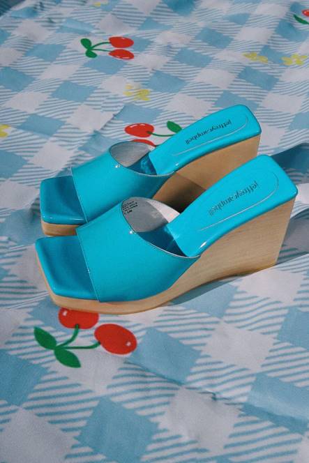 Jeffrey Campbell simona NDHB958 platform sandaal blauw patent vrouwen