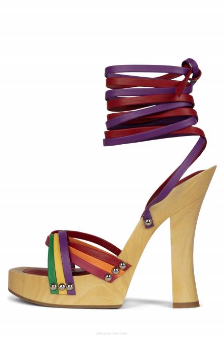 Jeffrey Campbell sucettes NDHB1053 platform sandaal rode multi vrouwen