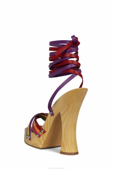 Jeffrey Campbell sucettes NDHB1053 platform sandaal rode multi vrouwen