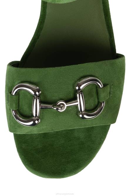 Jeffrey Campbell tijdloos NDHB1011 platform sandaal groen suède zilver vrouwen