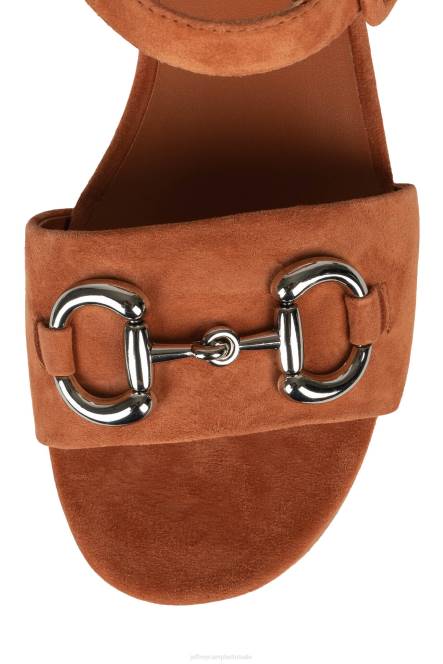 Jeffrey Campbell tijdloos NDHB1013 platform sandaal roest suède zilver vrouwen