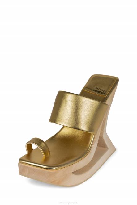 Jeffrey Campbell trapeze NDHB1073 platform sandaal goud vrouwen