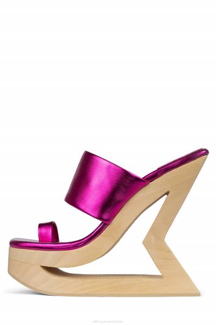 Jeffrey Campbell trapeze NDHB1074 platform sandaal fuchsia-metallic vrouwen