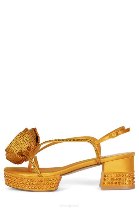 Jeffrey Campbell trendsetter NDHB1021 platform sandaal geel satijn geel vrouwen