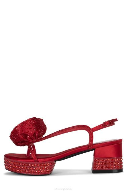 Jeffrey Campbell trendsetter NDHB1022 platform sandaal rood satijn rood vrouwen