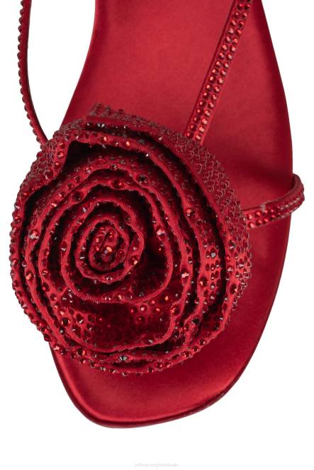 Jeffrey Campbell trendsetter NDHB1022 platform sandaal rood satijn rood vrouwen