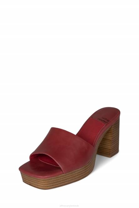 Jeffrey Campbell tresor NDHB1125 platform sandaal rode natuurlijke stapel vrouwen