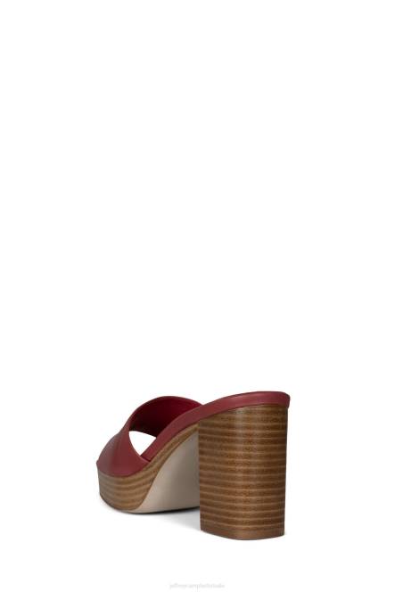 Jeffrey Campbell tresor NDHB1125 platform sandaal rode natuurlijke stapel vrouwen