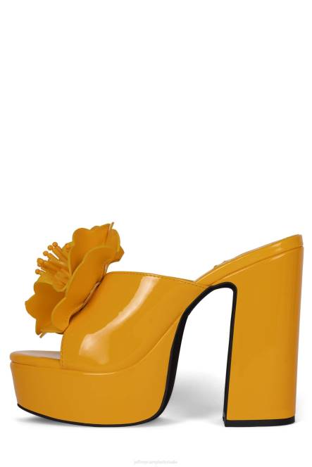 Jeffrey Campbell tropicals NDHB959 platform sandaal geel patent vrouwen