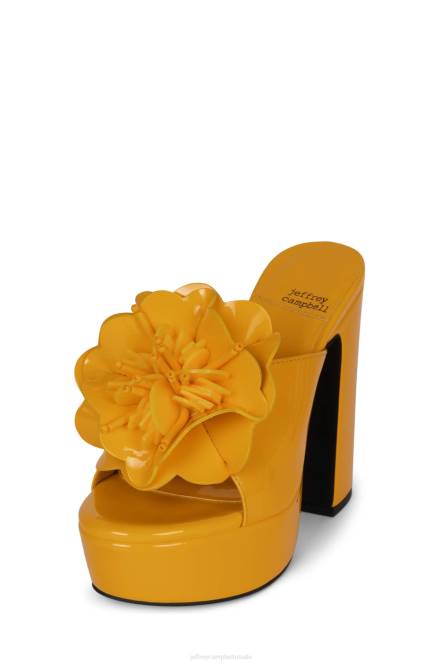 Jeffrey Campbell tropicals NDHB959 platform sandaal geel patent vrouwen