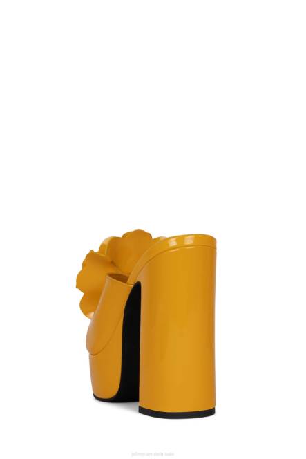 Jeffrey Campbell tropicals NDHB959 platform sandaal geel patent vrouwen