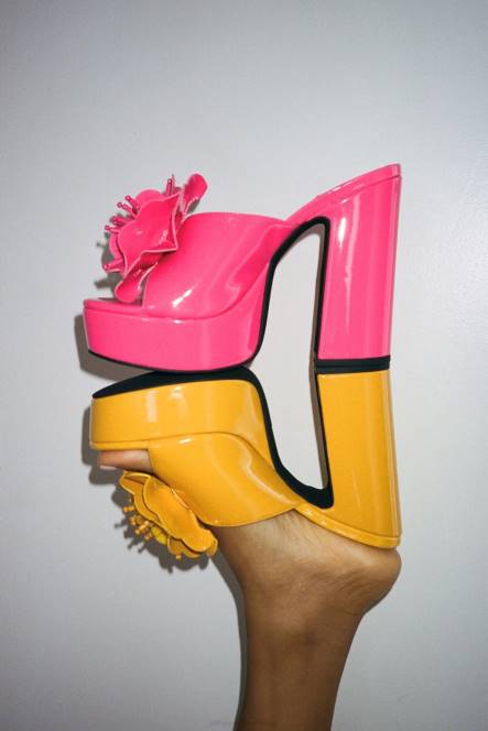 Jeffrey Campbell tropicals NDHB961 platform sandaal fuchsia patent vrouwen