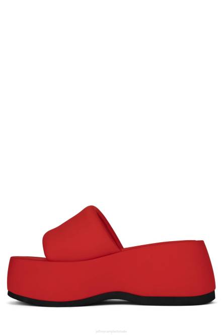 Jeffrey Campbell txt-mij NDHB1 platform sandaal rood neopreen vrouwen