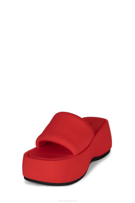 Jeffrey Campbell txt-mij NDHB1 platform sandaal rood neopreen vrouwen
