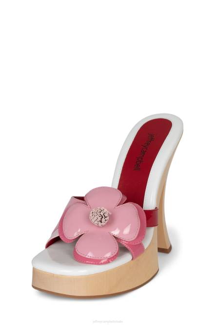 Jeffrey Campbell u-groei-grl NDHB962 platform sandaal wit roze patent combo vrouwen