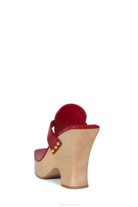 Jeffrey Campbell vaag NDHB975 platform sandaal rood croco goud vrouwen