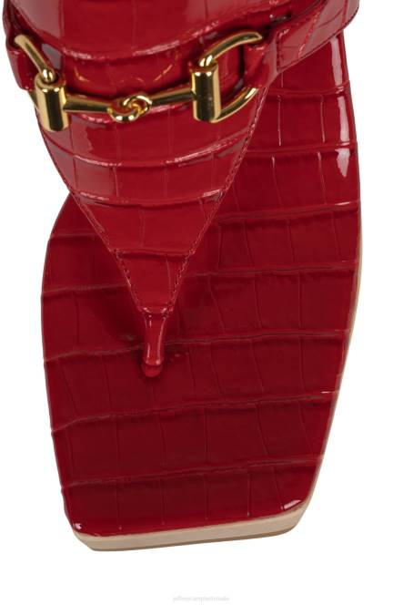 Jeffrey Campbell vaag NDHB975 platform sandaal rood croco goud vrouwen