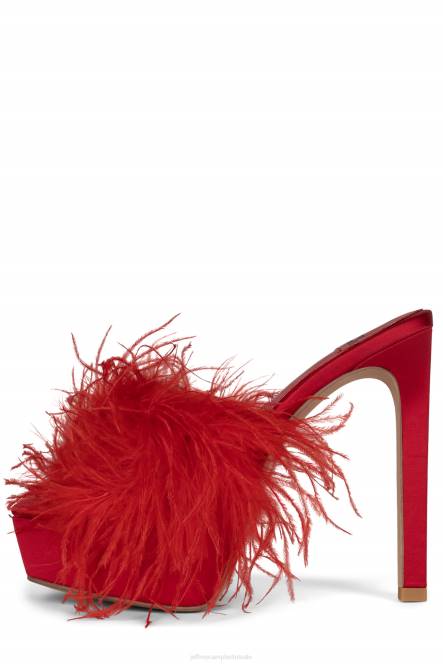 Jeffrey Campbell verdwaasd NDHB1045 platform sandaal rood satijn rood vrouwen