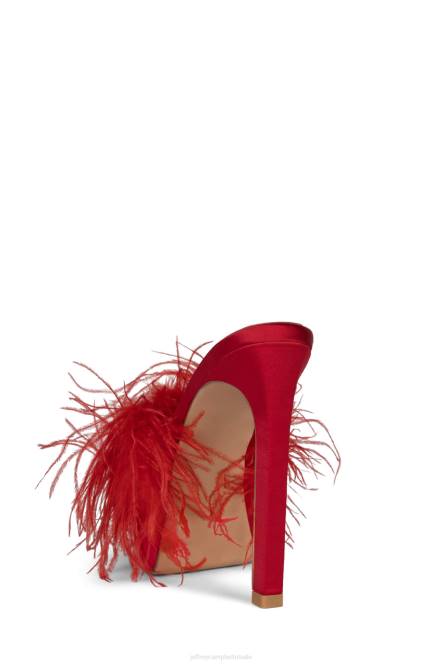 Jeffrey Campbell verdwaasd NDHB1045 platform sandaal rood satijn rood vrouwen