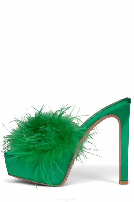 Jeffrey Campbell verdwaasd NDHB1046 platform sandaal groen satijn groen vrouwen