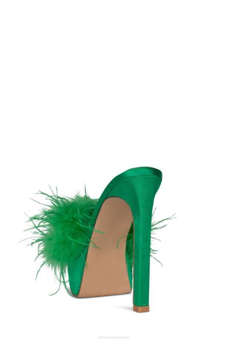 Jeffrey Campbell verdwaasd NDHB1046 platform sandaal groen satijn groen vrouwen