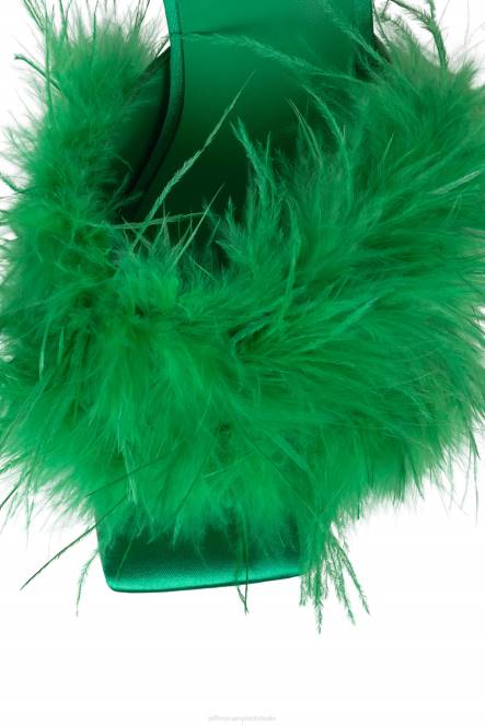 Jeffrey Campbell verdwaasd NDHB1046 platform sandaal groen satijn groen vrouwen