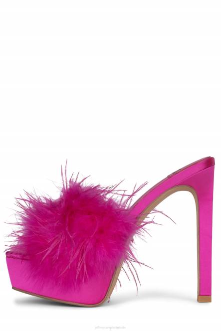 Jeffrey Campbell verdwaasd NDHB1048 platform sandaal fuchsia satijn fuchsia vrouwen