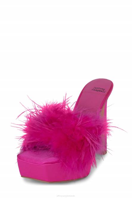 Jeffrey Campbell verdwaasd NDHB1048 platform sandaal fuchsia satijn fuchsia vrouwen