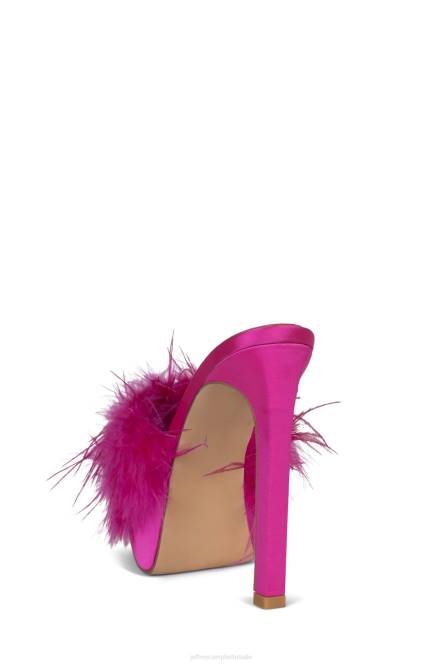 Jeffrey Campbell verdwaasd NDHB1048 platform sandaal fuchsia satijn fuchsia vrouwen