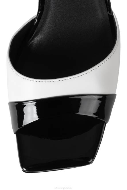 Jeffrey Campbell verheffend NDHB940 platform sandaal zwart lak wit vrouwen