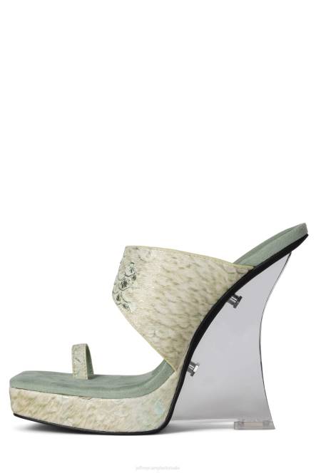 Jeffrey Campbell verwend-f NDHB953 platform sandaal groene combi vrouwen