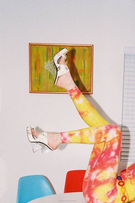 Jeffrey Campbell verwend-f NDHB953 platform sandaal groene combi vrouwen