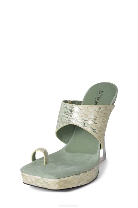 Jeffrey Campbell verwend-f NDHB953 platform sandaal groene combi vrouwen