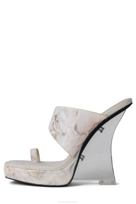 Jeffrey Campbell verwend-f NDHB954 platform sandaal beige multi vrouwen