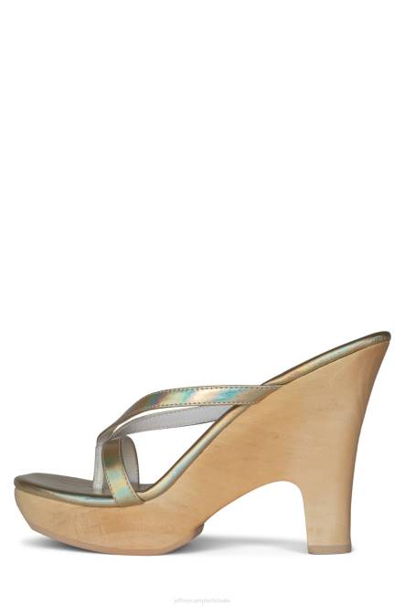Jeffrey Campbell vosje NDHB1102 platform sandaal goud iriserend vrouwen