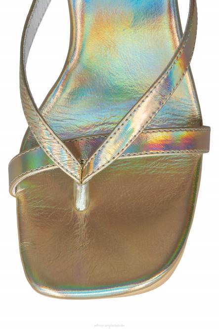 Jeffrey Campbell vosje NDHB1102 platform sandaal goud iriserend vrouwen