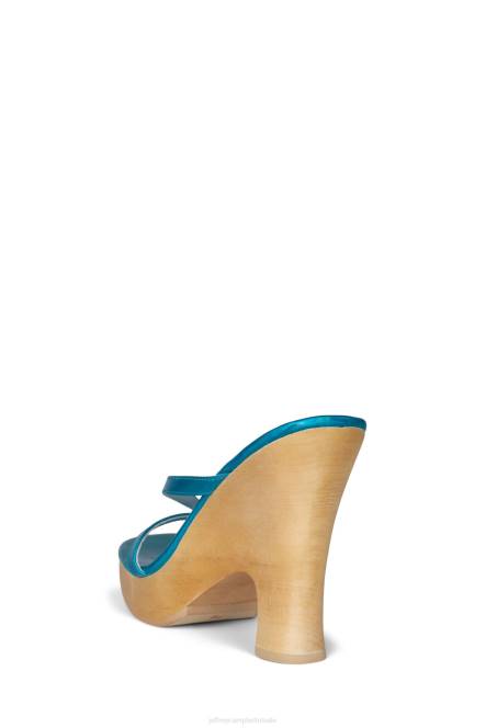 Jeffrey Campbell vosje NDHB1103 platform sandaal blauw iriserend vrouwen