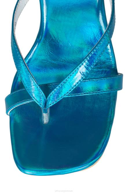 Jeffrey Campbell vosje NDHB1103 platform sandaal blauw iriserend vrouwen