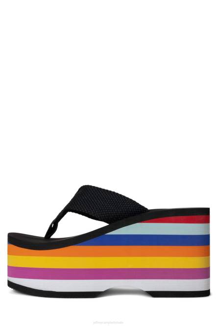 Jeffrey Campbell wavin-mlt NDHB182 platform sandaal zwart multi vrouwen