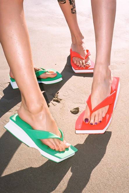 Jeffrey Campbell y2k NDHB1200 platform sandaal groen Wit vrouwen