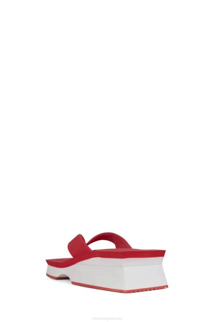 Jeffrey Campbell y2k NDHB1201 platform sandaal rood Wit vrouwen