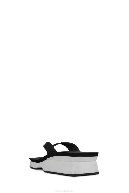Jeffrey Campbell y2k NDHB1202 platform sandaal zwart wit vrouwen