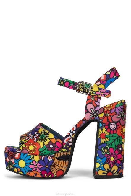 Jeffrey Campbell zomers-3 NDHB1007 platform sandaal multi bloemen vrouwen