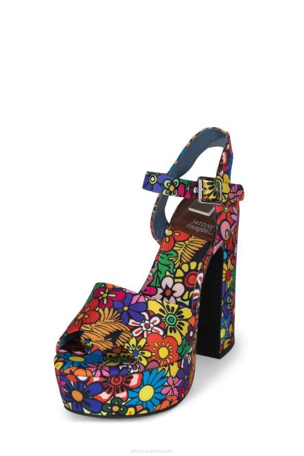 Jeffrey Campbell zomers-3 NDHB1007 platform sandaal multi bloemen vrouwen